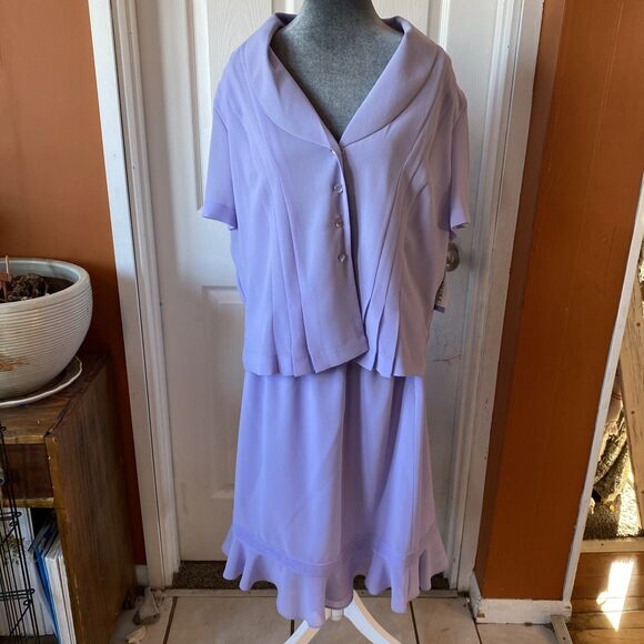 Danny & Nicole Women’s Size 18 Career Dress Orchid 2 Piece NWT - Picture 1 of 13